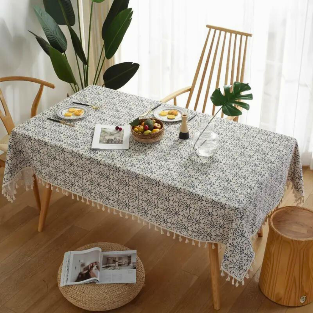 Cottage-Inspired Patterned Tablecloth