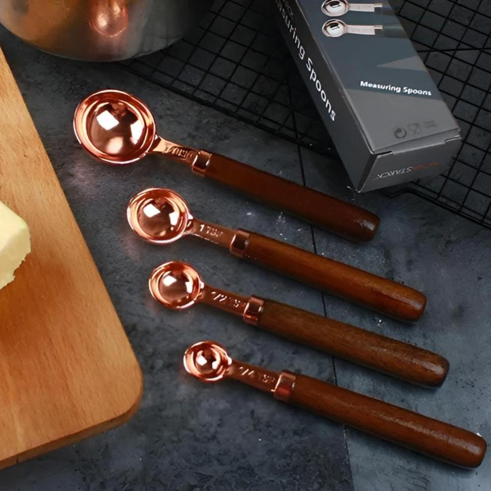 Gleam Copper-Plated Measuring Set For Kitchen