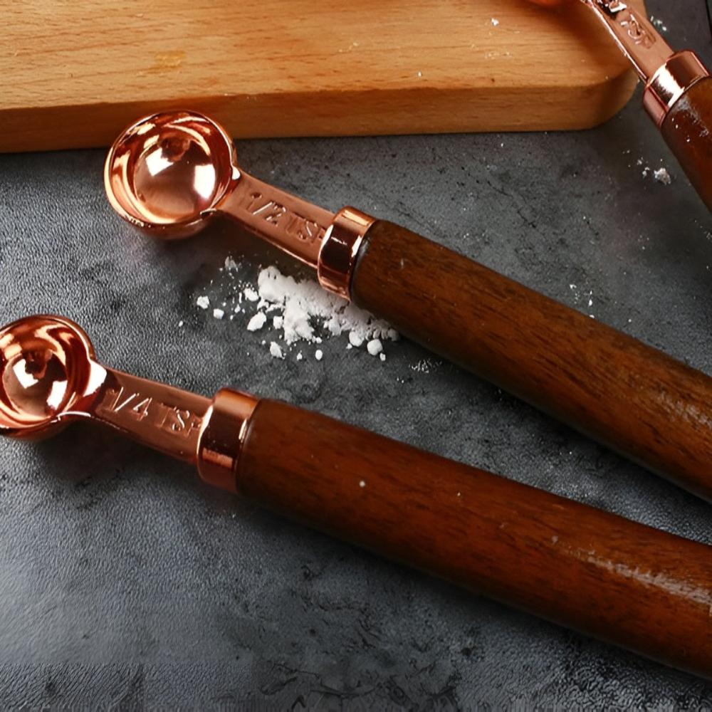 Gleam Copper-Plated Measuring Set For Kitchen