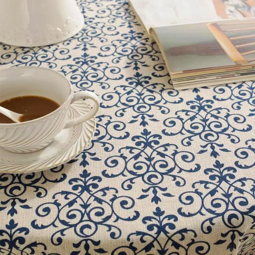 Cottage-Inspired Patterned Tablecloth