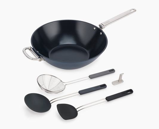 Compact Wok & Utensil Set