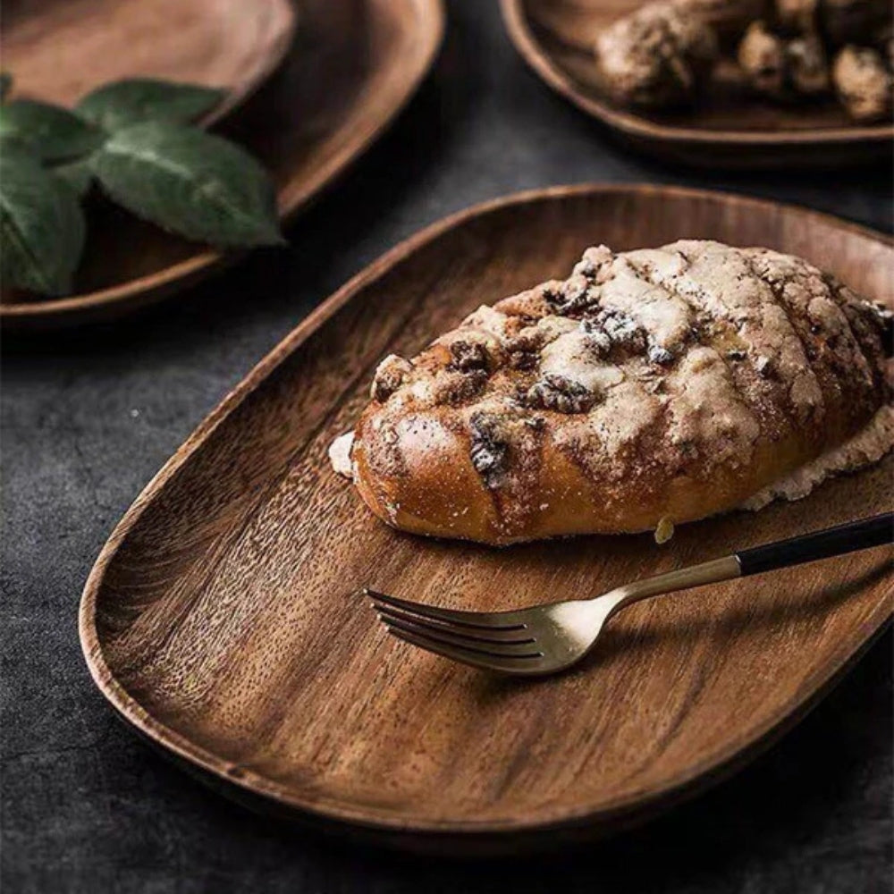 Rustic Charm - Oval Acacia Serving Tray Set