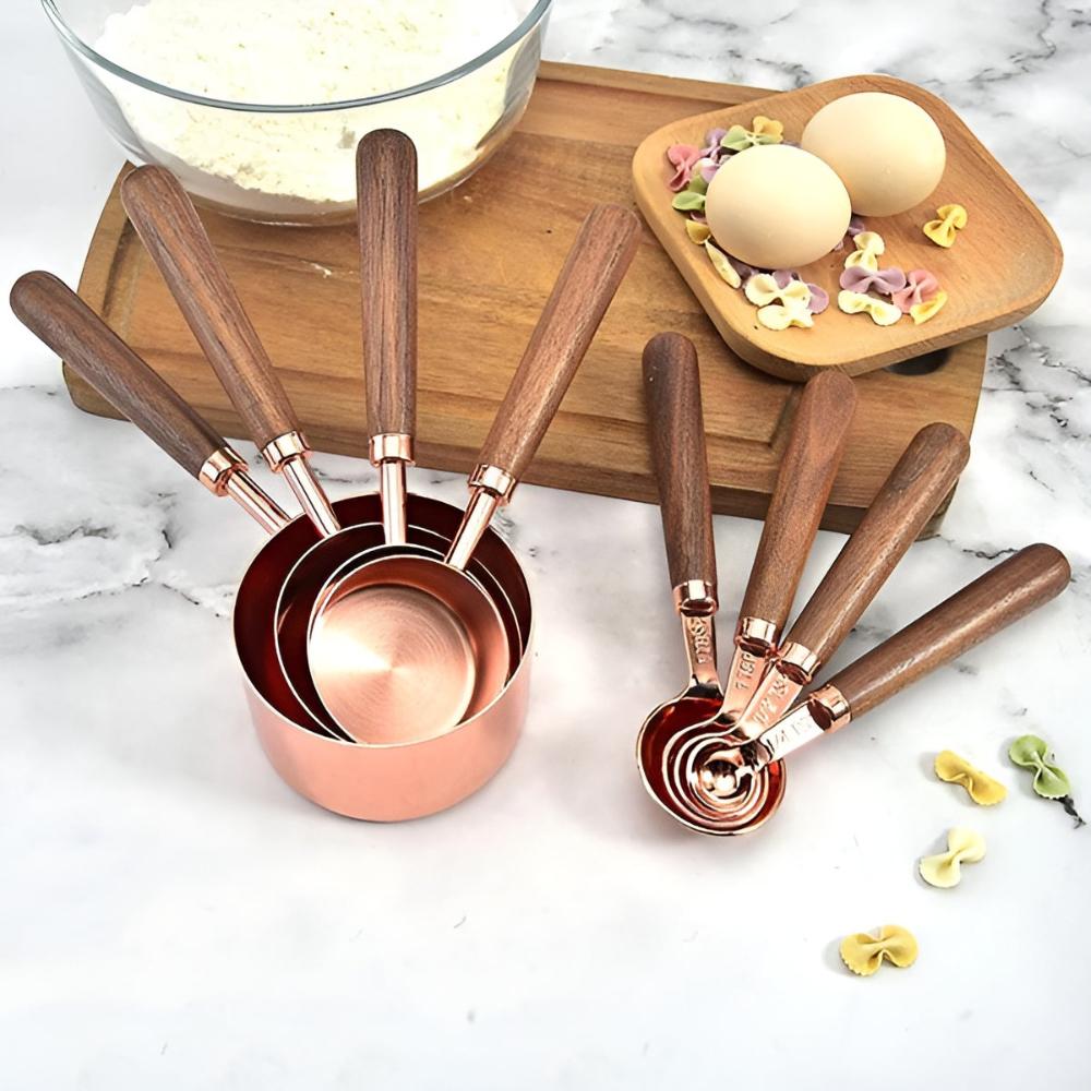 Gleam Copper-Plated Measuring Set For Kitchen