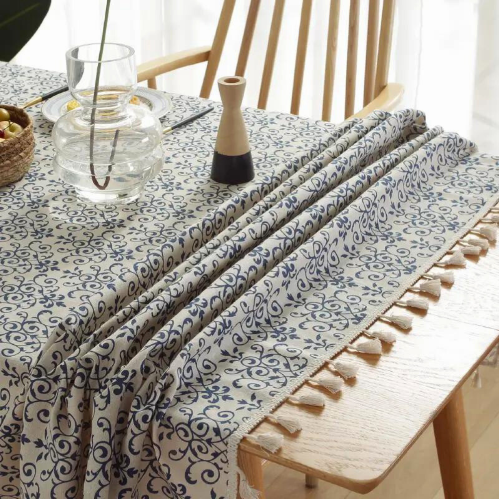 Cottage-Inspired Patterned Tablecloth